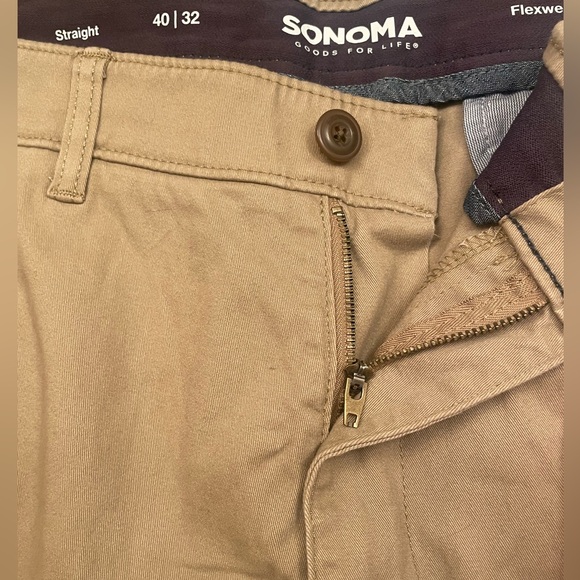 Men’s Sonoma Khaki Cargo Pants ✨ NWT ✨ Flexware Straight Leg ✨Size 40x32 - Picture 5 of 9